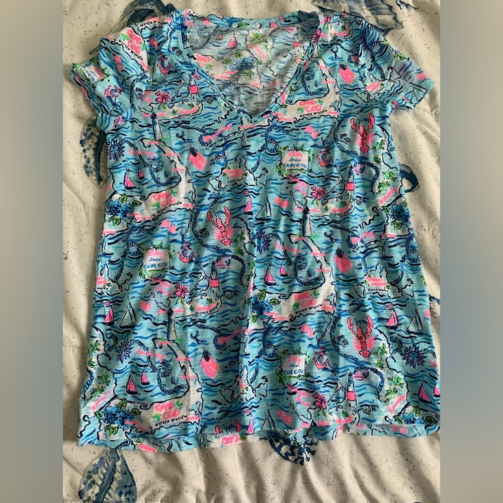 NWOT Lilly Pulitzer Etta V-Neck Top size small - Picture 4 of 6